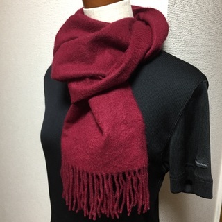 BPQC ワインレッド カシミア100% マフラー