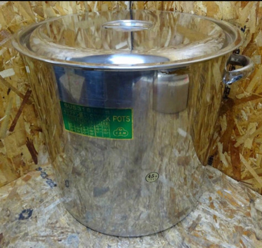 (4282-0)美品☆ＥＢＭ モリブデン鋼入☆寸胴鍋☆SUS316☆/45ｃｍ/71L業務用/飲食/店舗などに♪