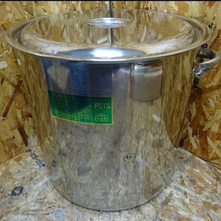 (4282-0)美品☆ＥＢＭ モリブデン鋼入☆寸胴鍋☆SUS316☆/45ｃｍ/71L業務用/飲食/店舗などに♪