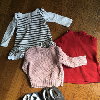 80サイズ女の子服靴の画像