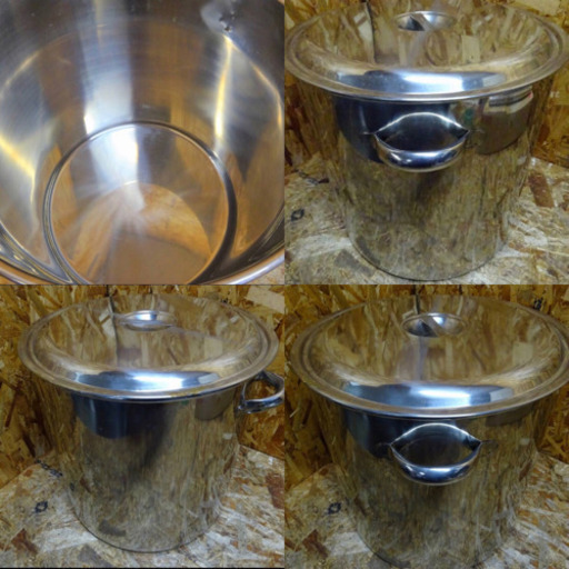 (4283-0)美品☆ＥＢＭ　モリブデン鋼入☆寸胴鍋☆SUS316☆/45ｃｍ/71L業務用/飲食/店舗などに♪