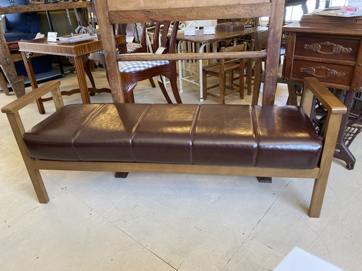 ベンチ ソファ 茶 格安 中古品