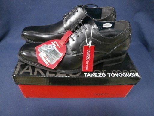 新品 TAKEZO 紳士靴 ビジネスシューズ 紐有 ダブルクッション 脚長効果 25.5㎝ EEE