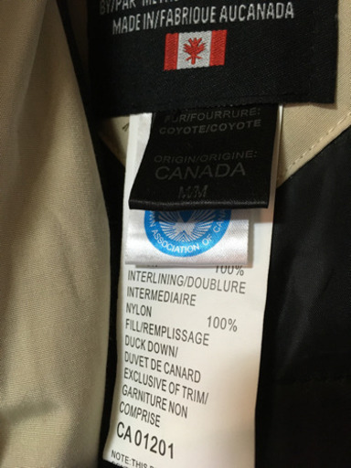 CANADA GOOSE Mサイズ フロントファスナー訳あり品