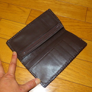 本革/レザー☆長財布 赤★未使用の画像