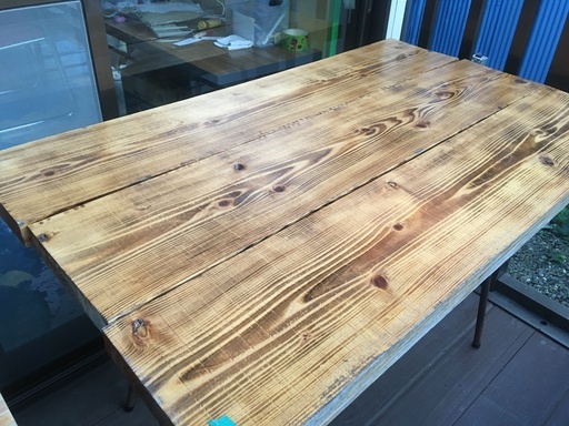 テーブル＊DIY＊アイアンウッド１