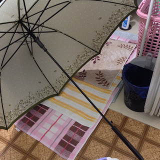 【終了】緑色の花柄長傘の画像