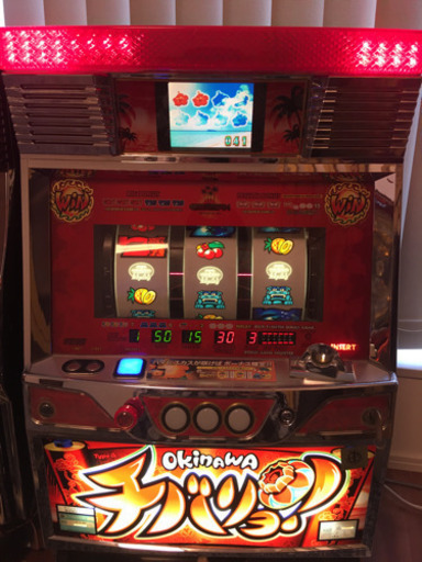 パチスロ実機　4号機　25パイ　沖縄　チバリヨ