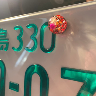 水中花 ナンバーボルト 4本セット赤の画像