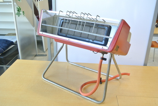 レトロ ガス赤外線ストーブ プロパンガス　リンナイ シュバンク  R-6541　林内製作所　足元暖房