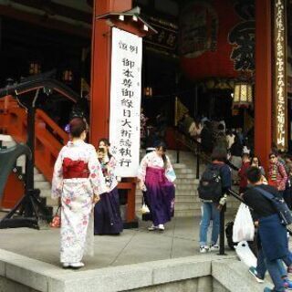 和服を自由に装う遊び心で浅草寺 浅草七福神 2020初詣❗