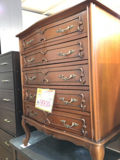 アンティークstyle 猫脚5段チェスト