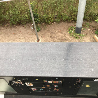 木製ローボード ブラックの画像