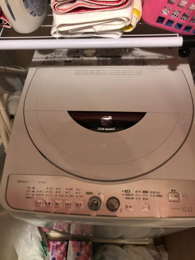 洗濯機　シャープ製　ES-GE60L 6キロ