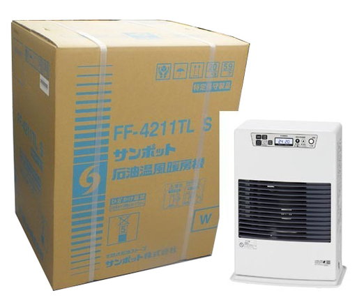 南12条店 新品 SUNPOT/サンポット FF式コンパクト温風ストーブ FF-4211TL S 石油ストーブ 暖房 FFストーブ 