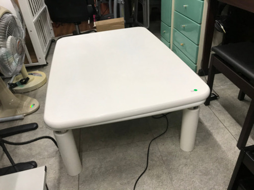 ホワイト　コタツ机　中古　リサイクルショップ宮崎屋19.11.13