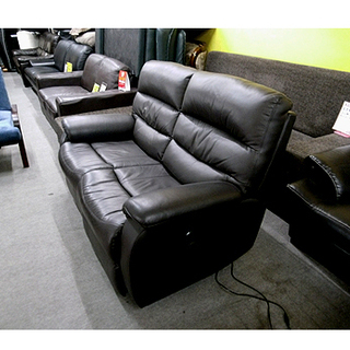 ダークブラウン レザー リクライニングソファ 2人掛け 電動ﾘｸﾗｲﾆﾝｸﾞｿﾌｧｰ ﾆﾄﾘ 二人掛け ﾌﾞﾗｳﾝ