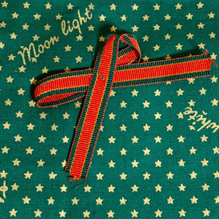 ハンドメイド  Xmas 巾着  リボンの画像