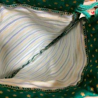 ハンドメイド  Xmas 巾着  リボンの画像