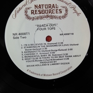 受付保留中Four Tops - Reach Out　フォートップス　リーチアウト　LPレコード　US 再販盤　中古の画像
