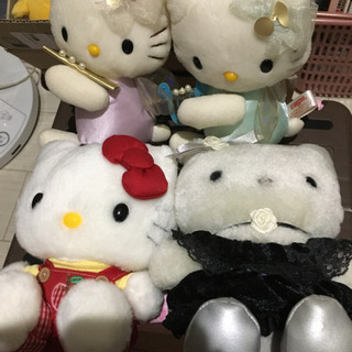 キティ＆プーさん＆スヌーピーぬいぐるみの画像