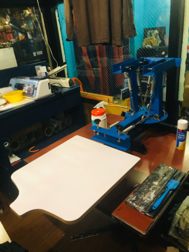 【美品】シルクスクリーン印刷のプリント台