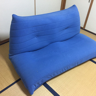 ソファベッド 青