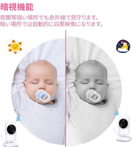 《新品》ベビーモニター ベビーカメラ 見守りカメラ 3.2インチ 遠隔監視