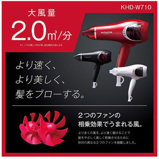 <ジャンク品> コイズミ ヘアドライヤー モンスター ホワイト ...