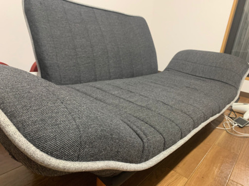 【良品】2人掛けソファ　グレー
