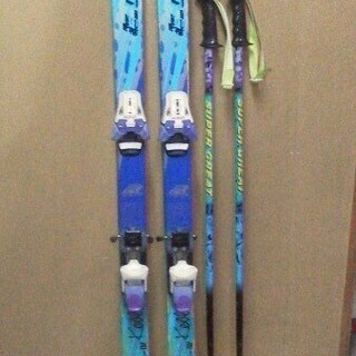 スキー4点セット スキー ビンディング ストック ブーツ