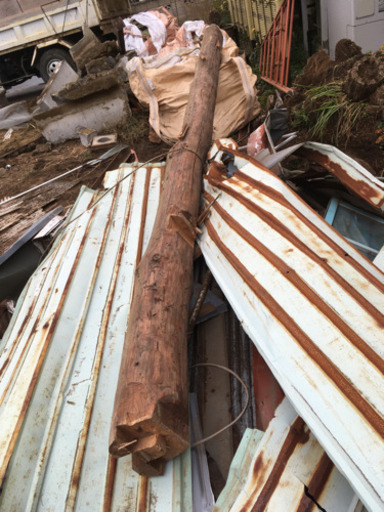 長さ450cm 建材　丸太　松　古民家　古材　梁　見せ梁