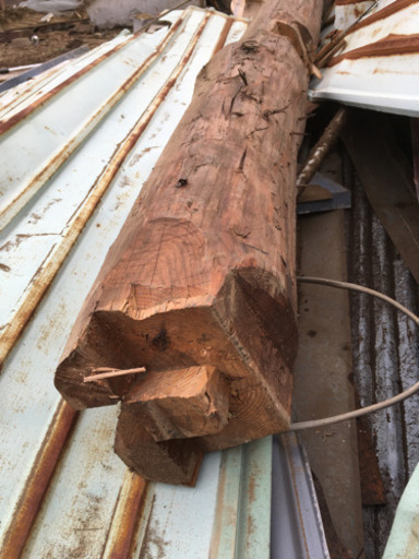 長さ450cm 建材　丸太　松　古民家　古材　梁　見せ梁