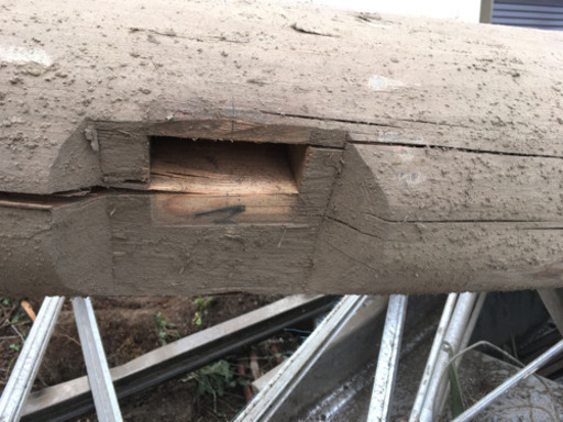 長さ450cm 建材　丸太　松　古民家　古材　梁　見せ梁