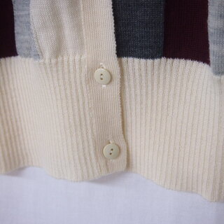 定価1.2万 メンズ 新品タグ付 アーガイル柄 小田急百貨店 100％ ウール カーディガンの画像