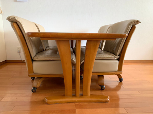 レザーダイニングテーブルセット