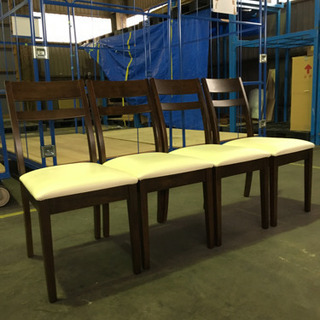 JK0019 天然木ダイニングチェア 4脚セット