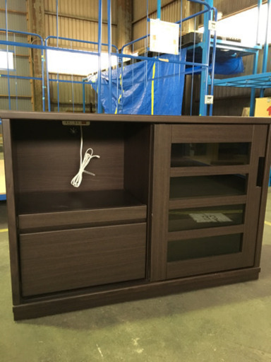 JK0027 引き戸式キッチンボード 木目調ダークブラウン シンプルモダン