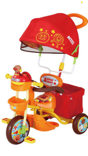 【値下げ】アンパンマン  三輪車　アンパンマン デラックス2 オレンジ