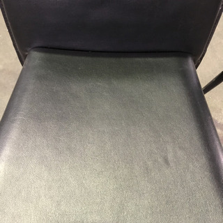 JK0028 シンプルモダン ダイニングチェア2脚セット 黒 合皮の画像