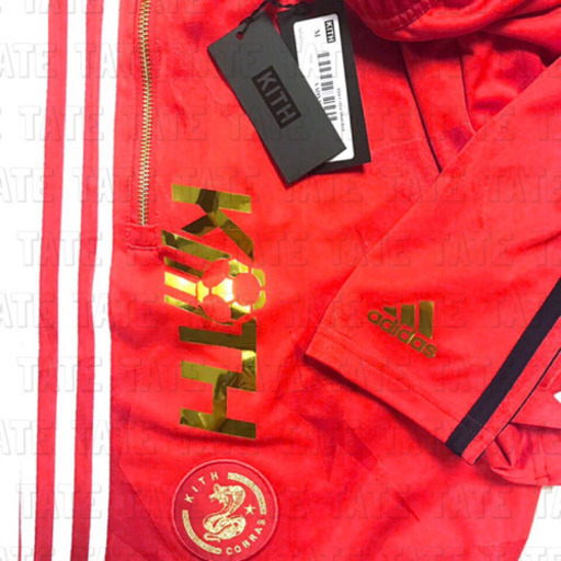 正規品 KITH × adidas サッカー コブラス パンツ レッド