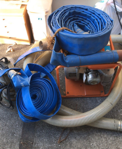 ツルミ　水中ポンプ　エンジンポンプ　ホースセット