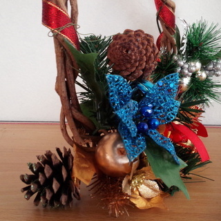 クリスマスリース１個の画像