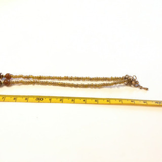 ①オレンジ系　アンティークビーズ ネックレス　#Cattleyaの画像