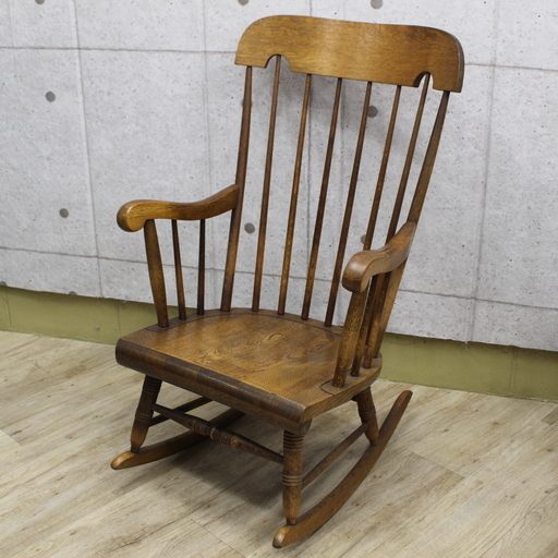 *R105)飛騨産業 キツツキ ウィンザー WINDSOR ロッキングチェア C63 椅子 アンティーク ヴィンテージ 参考定価77000円