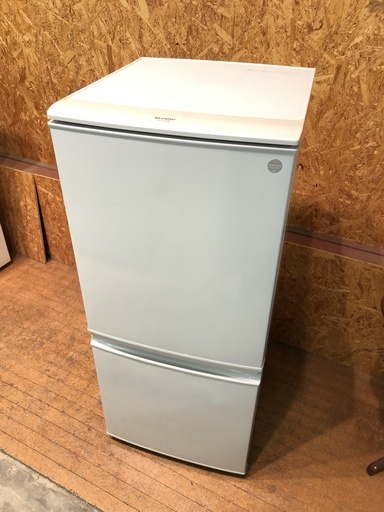 【管理KRR108】SHARP SJ-K14W 137L 2ドア冷凍冷蔵庫 2012年