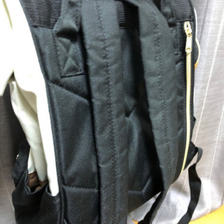 【リュック】anelloホワイト&ブラック(レギュラーサイズ)の画像