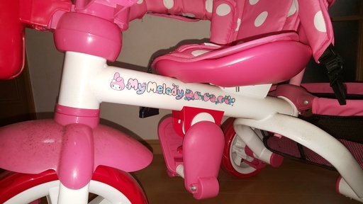 【値下げ】美品！ マイメロディ おでかけ三輪車　現在入手困難！