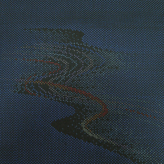 送料無料　B反　本場大島紬　経緯絣　5マルキ　着尺　反物　久野織物（1866）　の画像