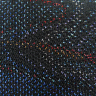 送料無料　B反　本場大島紬　経緯絣　5マルキ　着尺　反物　久野織物（1866）　の画像